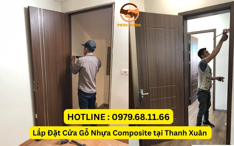 Lắp đặt Cửa Gỗ Nhựa Composite tại Thanh Xuân