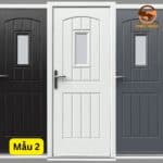 Mẫu cửa nhựa composite màu trắng 2