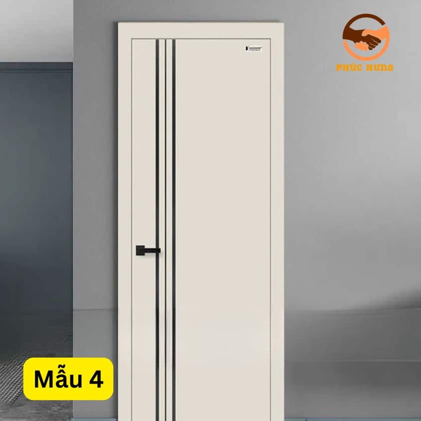 Mẫu cửa nhựa composite màu trắng 4