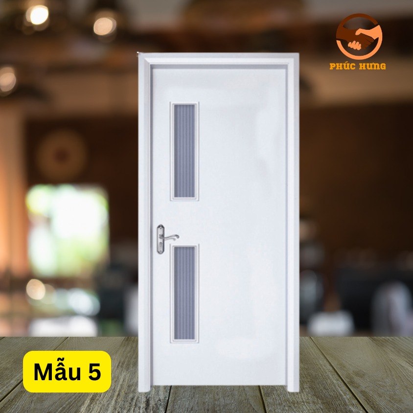 Mẫu cửa nhựa composite màu trắng 5