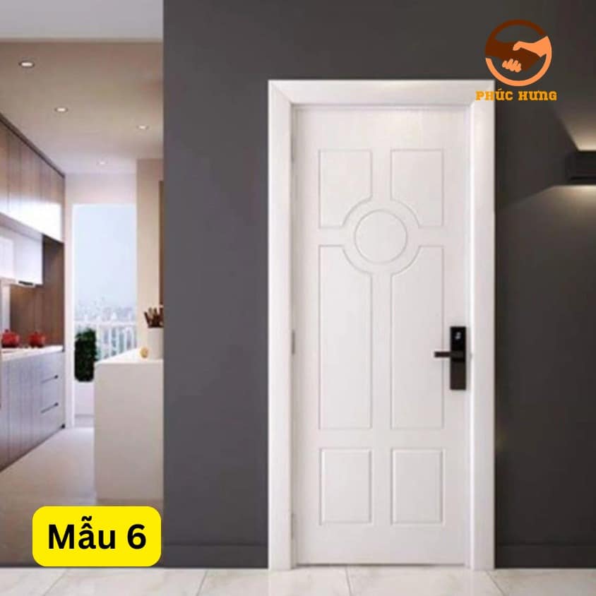 Mẫu cửa nhựa composite màu trắng 6