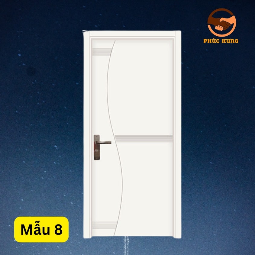 Mẫu cửa nhựa composite màu trắng 8